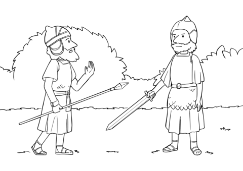 Joshua Meets Commander Of The Army Of The Lord Coloring Page